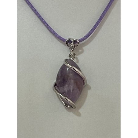 Pendentif navette Améthyste