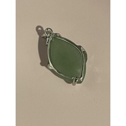 Pendentif navette aventurine verte