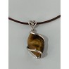 Pendentif navette oeil de tigre
