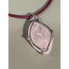Pendentif navette quartz rose