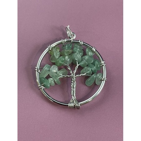 Pendentif arbre de vie et pierres