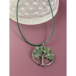 Pendentif arbre de vie et pierres
