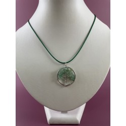 Pendentif arbre de vie et pierres