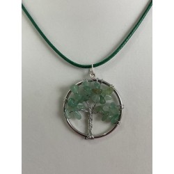 Pendentif arbre de vie et pierres