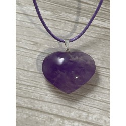 Pendentif coeur Améthyste