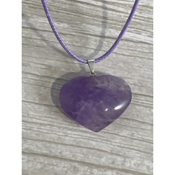 Pendentif coeur Améthyste