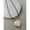 Pendentif coeur quartz rose