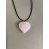 Pendentif coeur quartz rose