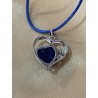 Pendentif coeur swing en Sodalite