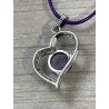 Pendentif coeur swing en Améthyste