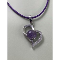 Pendentif coeur swing en Améthyste