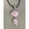 Pendentif fantaisie en quartz rose