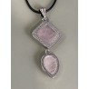 Pendentif fantaisie en quartz rose
