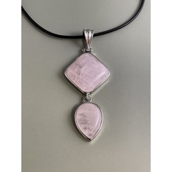 Pendentif fantaisie en quartz rose