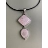 Pendentif fantaisie en quartz rose