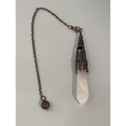 Pendule quartz rose pointe allongée