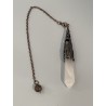 Pendule quartz rose pointe allongée
