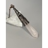 Pendule quartz rose pointe allongée