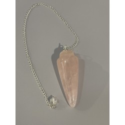 Pendule cone quartz rose
