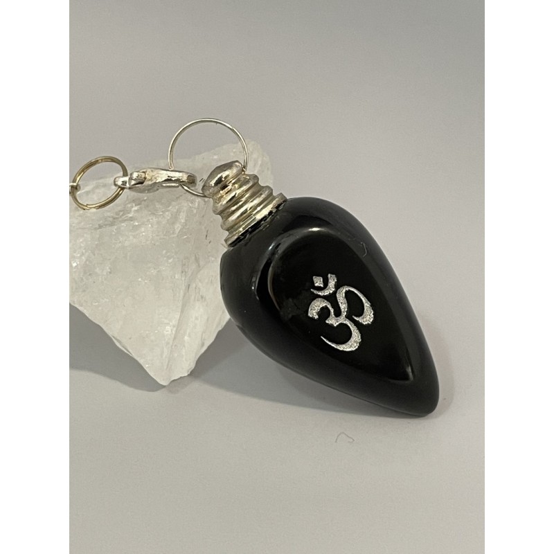 Pendule OM agate noire