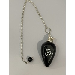 Pendule OM agate noire