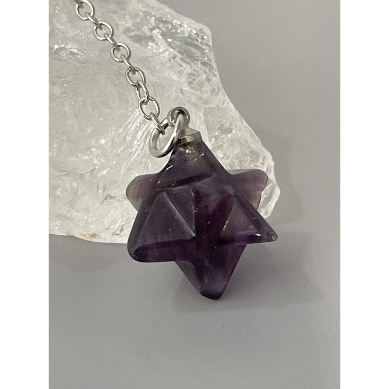 Pendule merkaba améthyste PM