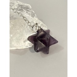 Pendule merkaba améthyste PM