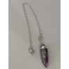 Pendule cône et perle améthyste