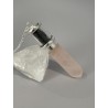 Pendule pointe quartz rose et shungite