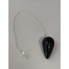 Pendule en forme de cône, en obsidienne noire.