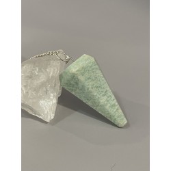 Pendule à facettes, en amazonite.