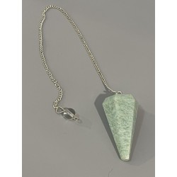 Pendule à facettes, en amazonite.