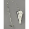 Pendule à facettes, en howlite.