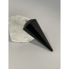 Pendule à facettes, en obsidienne noire.