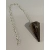 Pendule à facettes, en quartz fumé.