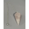 Pendule à facettes, en quartz rose.