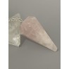 Pendule à facettes, en quartz rose.