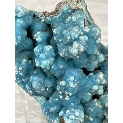 Hémimorphite bleue cristallisée zoomée