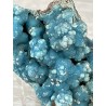 Hémimorphite bleue cristallisée zoomée