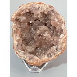 Géode améthyste rose