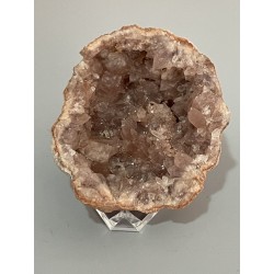 Géode améthyste rose