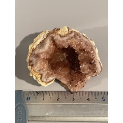 Géode d'améthyste rose - pièce unique.