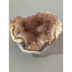 Géode d'améthyste rose - pièce unique.