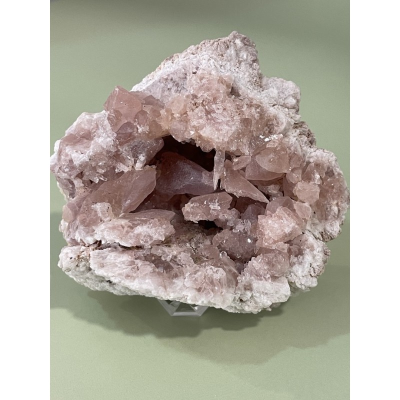 Géode améthyste rose