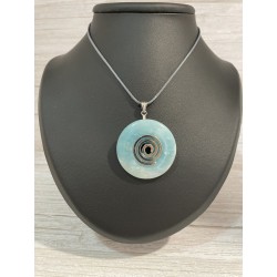 Pendentif en amazonite, donut 40 mm
