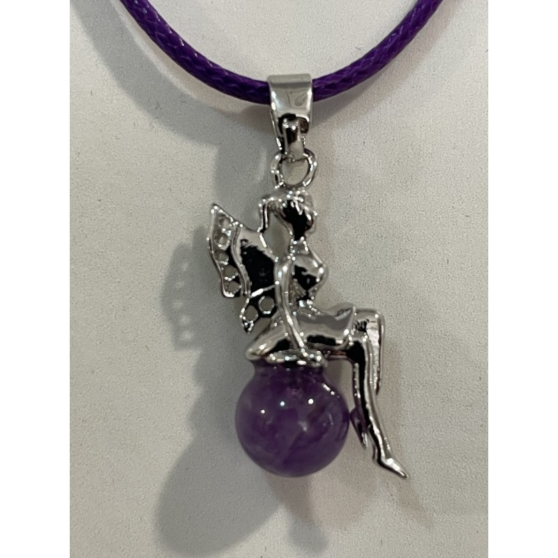 Pendentif Améthyste Fée