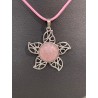 Pendentif quartz rose