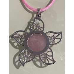 Pendentif quartz rose