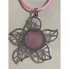 Pendentif quartz rose