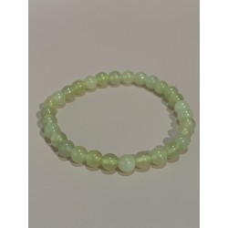 Bracelet en Jade de Chine ou "New Jade", perles 6 mm